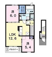 埼玉県八潮市大字古新田(アパート)の賃貸物件の間取り