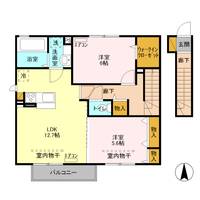 茨城県結城市大字結城(アパート)の賃貸物件の間取り