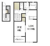 岡山県岡山市北区撫川(アパート)の賃貸物件の間取り