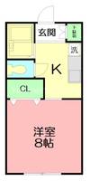 神奈川県小田原市中里(アパート)の賃貸物件の間取り