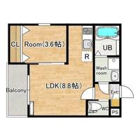 大阪府枚方市走谷2(アパート)の賃貸物件の間取り