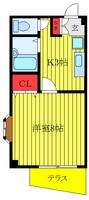 東京都北区西ケ原3(マンション)の賃貸物件の間取り