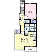 埼玉県羽生市大字小松(アパート)の賃貸物件の間取り