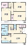 神奈川県厚木市愛名(一戸建)の賃貸物件の間取り