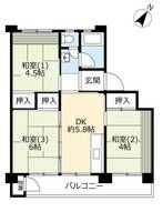 UR東豊中第二の間取り