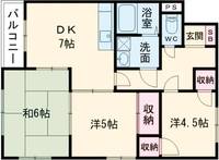 広島県安芸郡府中町青崎東の賃貸マンションの間取り