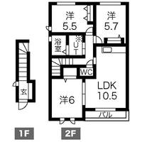 城山ヒルズ Aの間取り