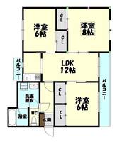福岡県糟屋郡志免町志免3(マンション)の賃貸物件の間取り
