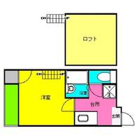 福岡県福岡市中央区黒門(アパート)の賃貸物件の間取り