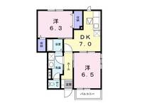 静岡県浜松市浜名区本沢合(アパート)の賃貸物件の間取り