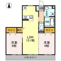 埼玉県吉川市中曽根2(アパート)の賃貸物件の間取り