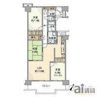 埼玉県所沢市大字北秋津(マンション)の賃貸物件の間取り
