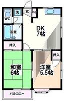 東京都府中市武蔵台3(アパート)の賃貸物件の間取り