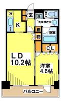 東京都調布市西つつじケ丘3(マンション)の賃貸物件の間取り