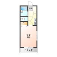 徳島県阿南市上中町中原(アパート)の賃貸物件の間取り