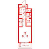 神奈川県平塚市宝町(マンション)の賃貸物件の間取り
