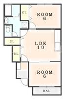 徳島県徳島市大原町千代ケ丸(アパート)の賃貸物件の間取り