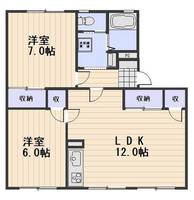岡山県岡山市北区西古松1(アパート)の賃貸物件の間取り