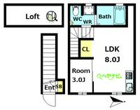 愛知県名古屋市守山区小幡中1(アパート)の賃貸物件の間取り