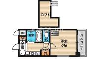エステムコート梅田茶屋町デュアルスペースの間取り