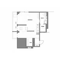 MKYビル203号室 1フロア30平米の広々としたフローリングの間取り