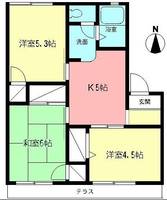 神奈川県中郡二宮町二宮(アパート)の賃貸物件の間取り
