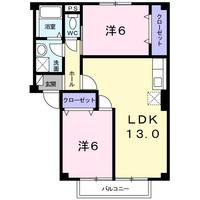 静岡県浜松市中央区三方原町(アパート)の賃貸物件の間取り
