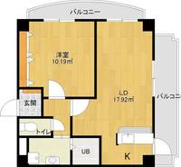 愛知県名古屋市昭和区川名本町5の賃貸マンションの間取り