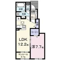 長野県佐久市中込(アパート)の賃貸物件の間取り