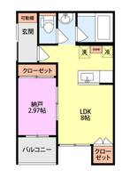 新潟県新潟市中央区天神尾1(アパート)の賃貸物件の間取り