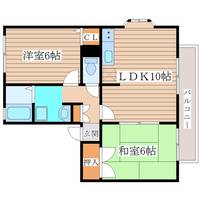 ジョイフル市名坂Aの間取り