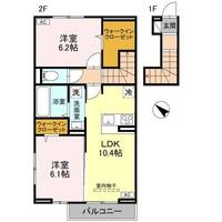 埼玉県越谷市蒲生2(アパート)の賃貸物件の間取り