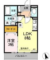 愛知県東海市富木島町向イ(アパート)の賃貸物件の間取り