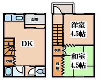 大阪府寝屋川市萱島東2(一戸建)の賃貸物件の間取り