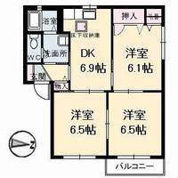 メゾンドフルール A棟の間取り