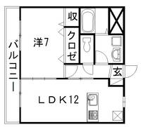 静岡県浜松市中央区有玉南町(マンション)の賃貸物件の間取り
