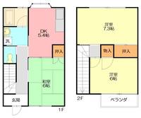 神奈川県中郡二宮町二宮(一戸建)の賃貸物件の間取り