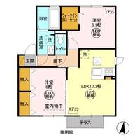 茨城県ひたちなか市大字田彦(アパート)の賃貸物件の間取り