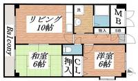 兵庫県明石市魚住町清水(マンション)の賃貸物件の間取り