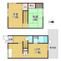 奈良県奈良市法蓮町(一戸建)の賃貸物件の間取り