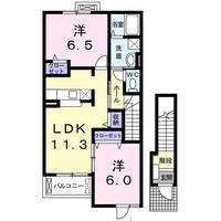 新潟県新潟市秋葉区みそら野1(アパート)の賃貸物件の間取り