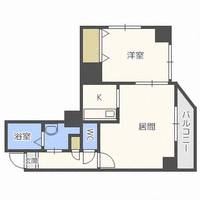 北海道札幌市中央区南十二条西12(マンション)の賃貸物件の間取り