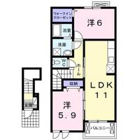 埼玉県川口市大字藤兵衛新田(アパート)の賃貸物件の間取り