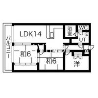 福岡県福岡市中央区桜坂3(マンション)の賃貸物件の間取り