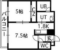 北海道札幌市中央区南八条西10(マンション)の賃貸物件の間取り