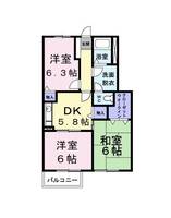 岡山県総社市福井(マンション)の賃貸物件の間取り