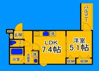大阪府大阪市住吉区我孫子西1(アパート)の賃貸物件の間取り
