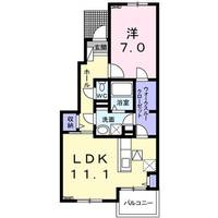 茨城県結城市大字結城(アパート)の賃貸物件の間取り