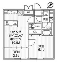 ウェルスクエアイズム下北沢EASTの間取り