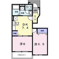 愛知県蒲郡市豊岡町五反田(アパート)の賃貸物件の間取り